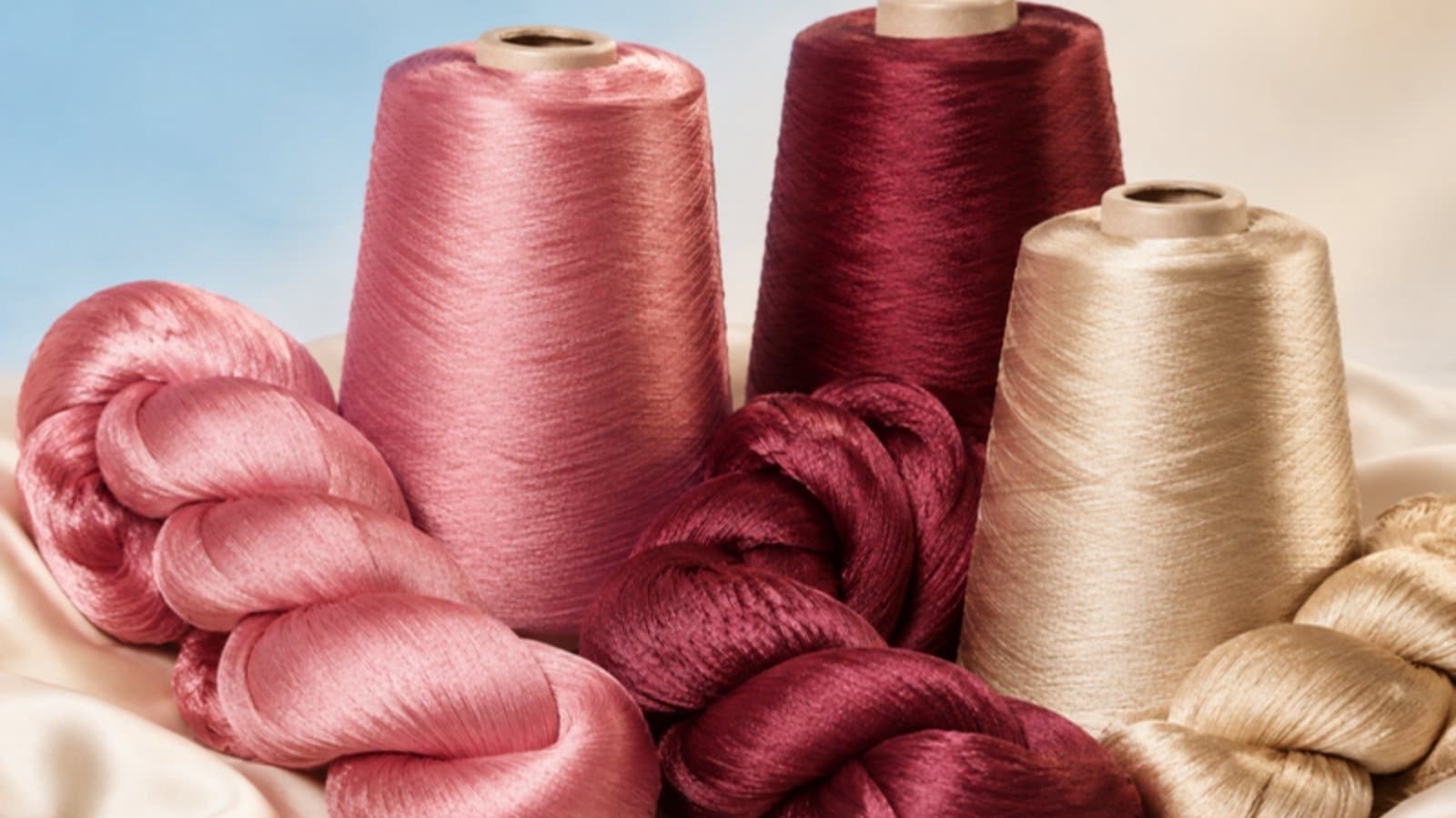 Viscose yarn cones and hanks